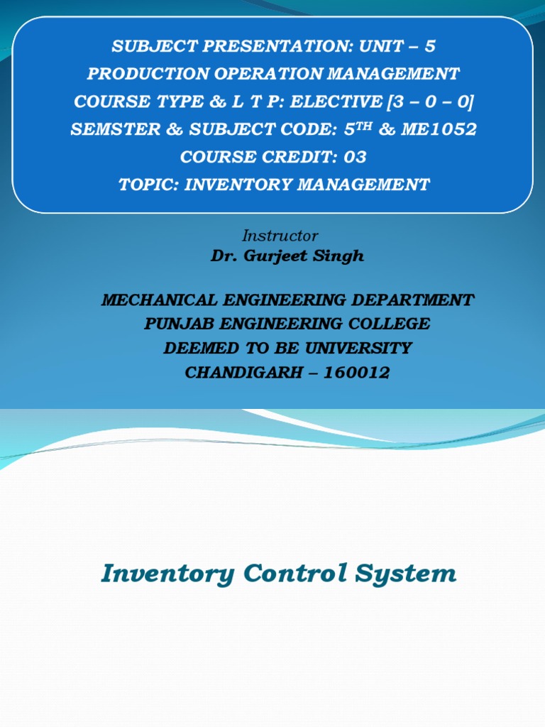 Inventory Control System Overview | PDF | Inventory | Prices