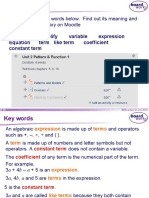 Algebraic Expressions