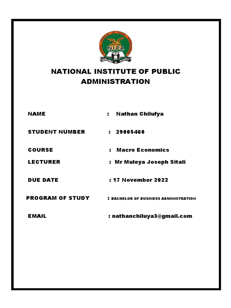 Types of Unemployment in Zambia (Macro Economics) | PDF | Unemployment