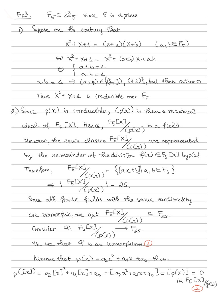 Exercise Finite Field | PDF