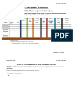 Saving Energy Worksheet