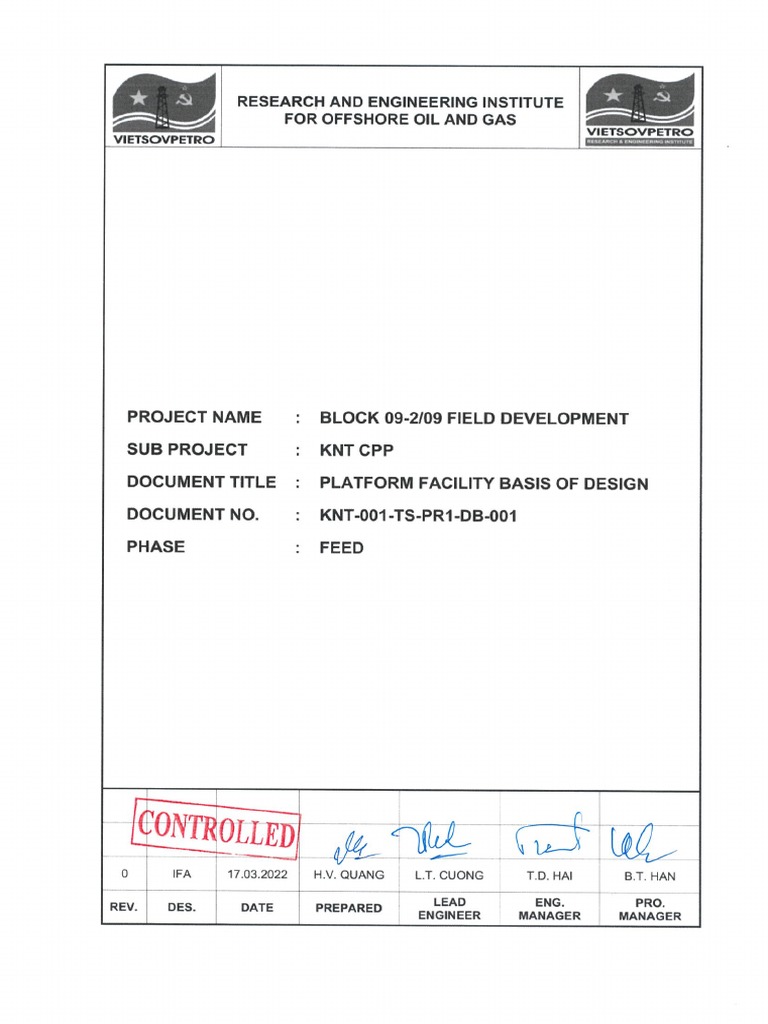 KNT 001 TS PR1 DB 001 - 0 - Platform Facility Basis of Design | PDF ...