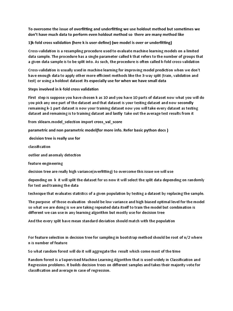 Evaluation Method, Random Forest | PDF | Bootstrapping (Statistics ...