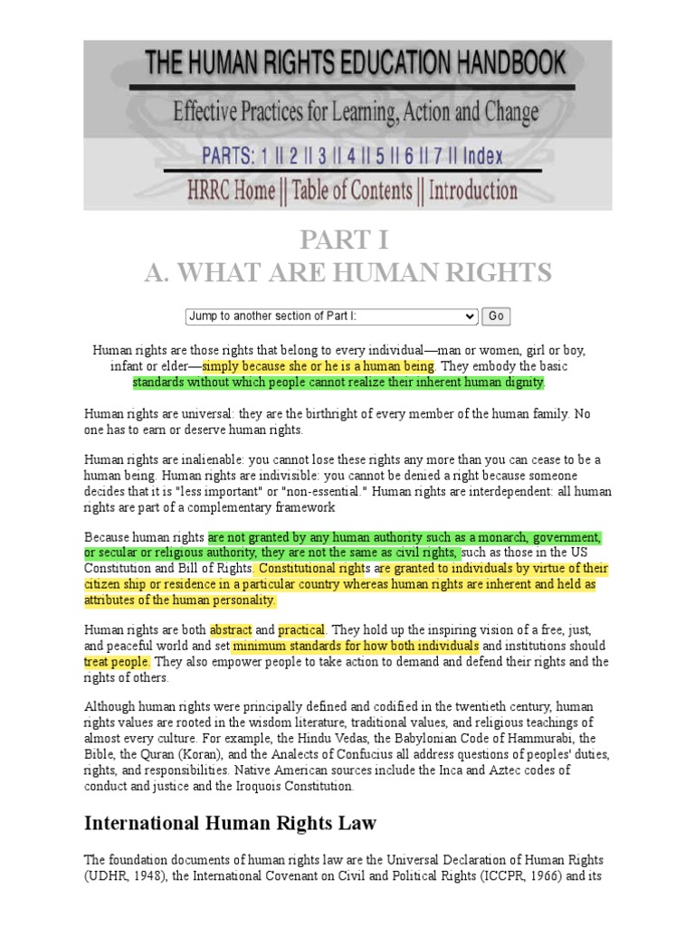 Understanding Human Rights and Laws | PDF | International Labour ...