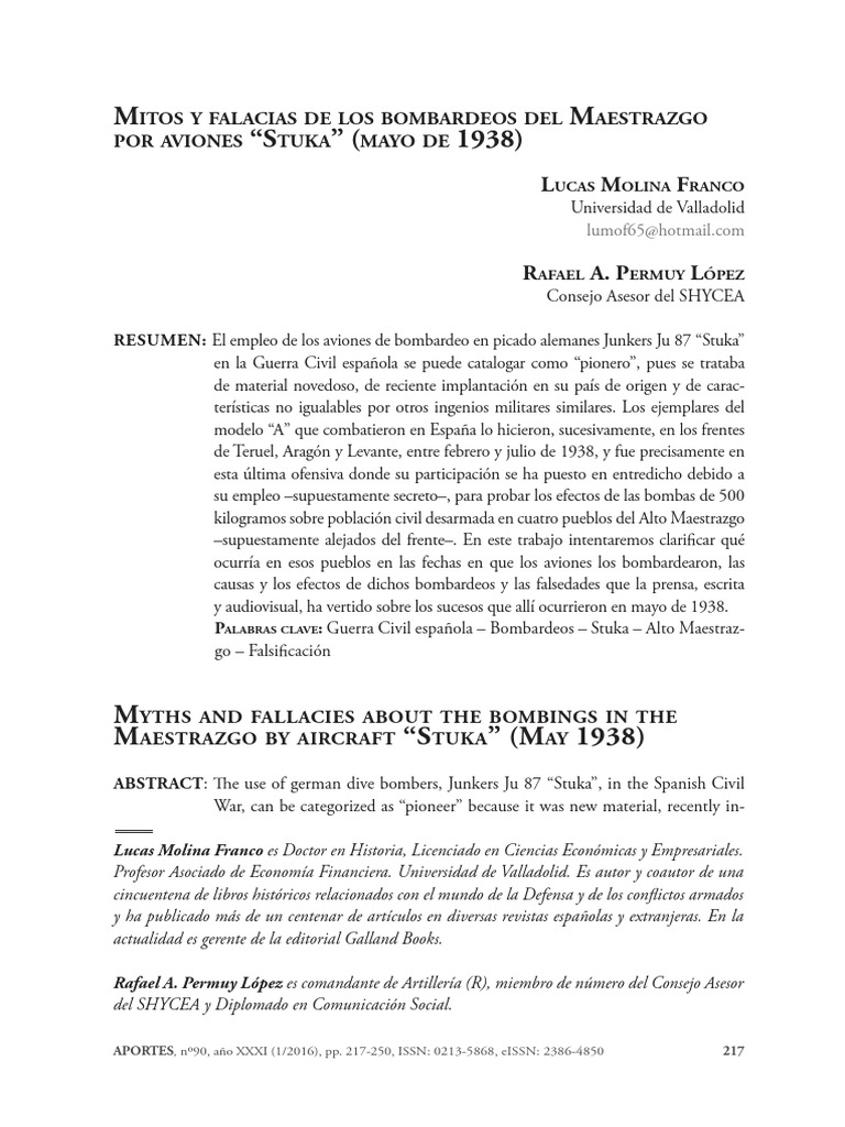 Mitos y Falacias de Los Bombardeos Del Maestrazgo PDF guerra civil