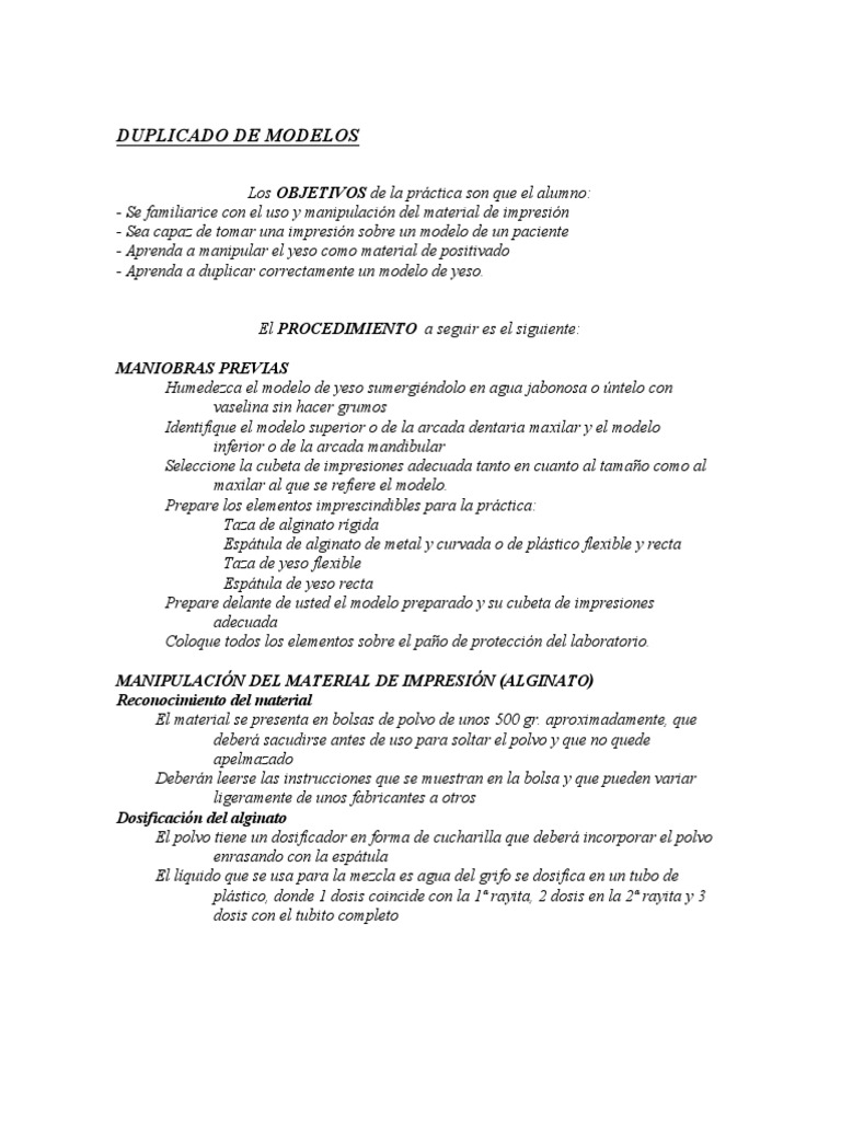 Duplicado de Modelos | PDF | Yeso