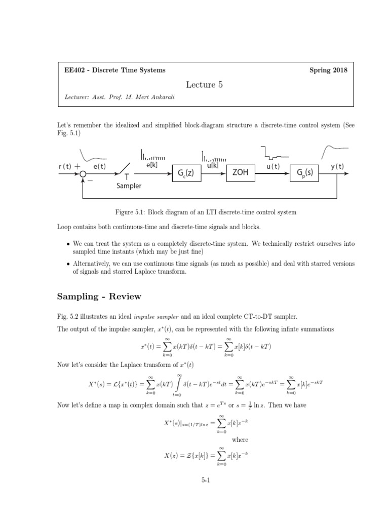 Discrete Time Control Systems Overview | PDF