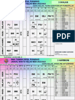 BI BM SEJ PM T3 PI PM BM BI SC PI MM RBT GEO: Jadual Waktu Kelas Sesi 2022/2023