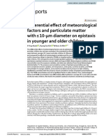 Differential Effect of Meteorological Factors and Particulate Matter With 10 M Diameter On Epistaxis in Younger and Older Children