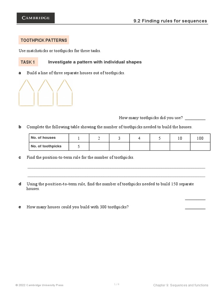 Toothpick Patterns | PDF