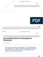 An Introduction To Amorphous Polymers