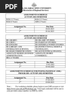 AssignmentsScheduleB - Ed BS PG Programs Autumn 2022