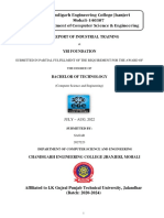 A Report of Industrial Training: Affiliated To I.K Gujral Punjab Technical University, Jalandhar (Batch: 2020-2024)