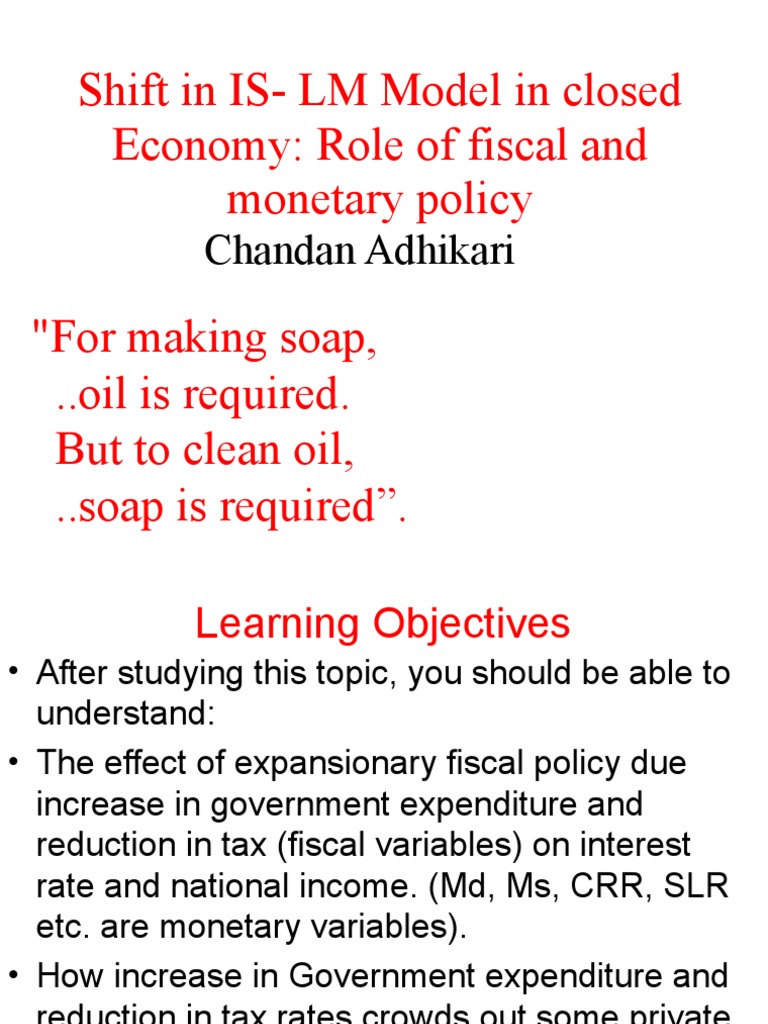 Fiscal and Monetary Policies and is-LM Curve Model | PDF | Fiscal