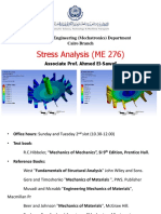 001 Lec. 1 Stress Analysis (ME 276)