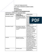 Plano de trabalho de Educação Física