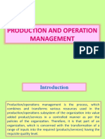 Topic 1 - Introduction of Production and Operation Management