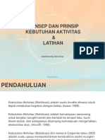 1. Konsep dan prinsip kebutuhan aktivitas dan latihan