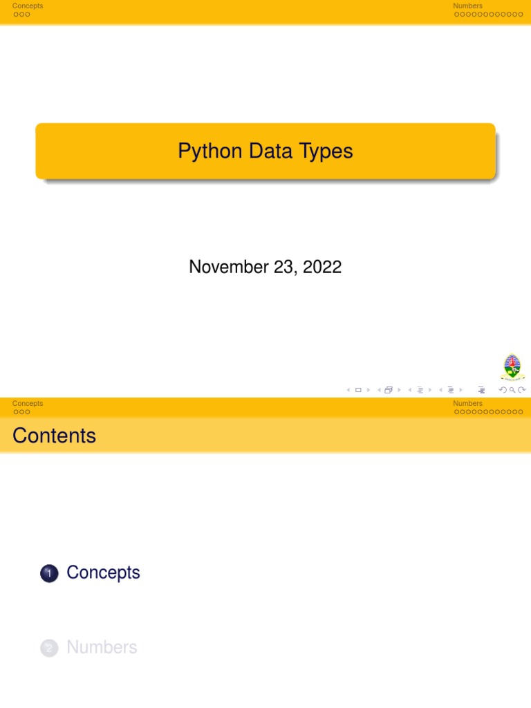 Topic 4- Data Types in Python | PDF | Data Type | Numbers