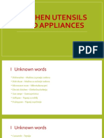 Kitchen Utensils and Appliances