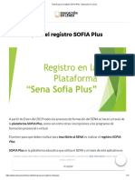 Tutorial para El Registro SOFIA Plus