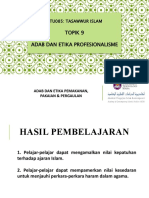 CTU085 - TOPIK 9 ADAB & ETIKA PROFESIONALISME DALAM ISLAM - Mengajar