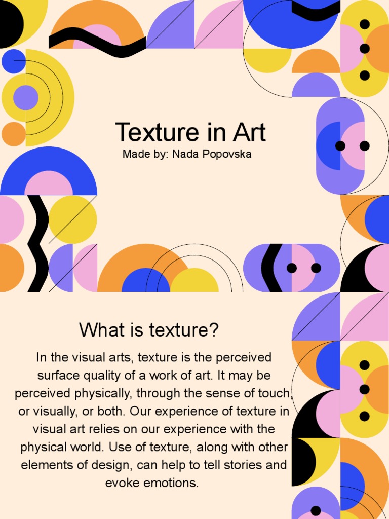 Texture In Art Pdf Paintings Aesthetics