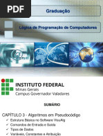 Capítulo 3 - Algoritmos Em Pseudocódigo