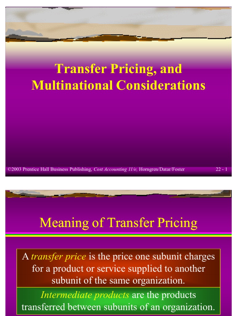 Transfer Pricing Rectified PDF Cost Accounting Barrel (Unit)