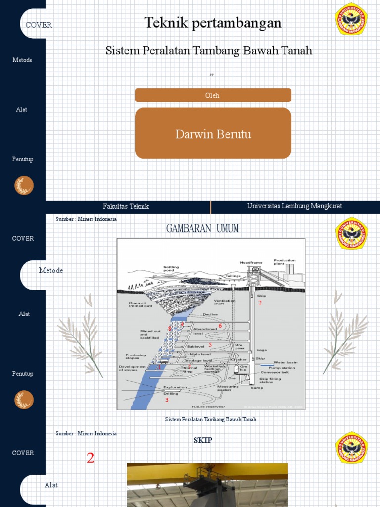 Peralatan Tambang Bawah Tanah Pada Metode Sublevel | PDF