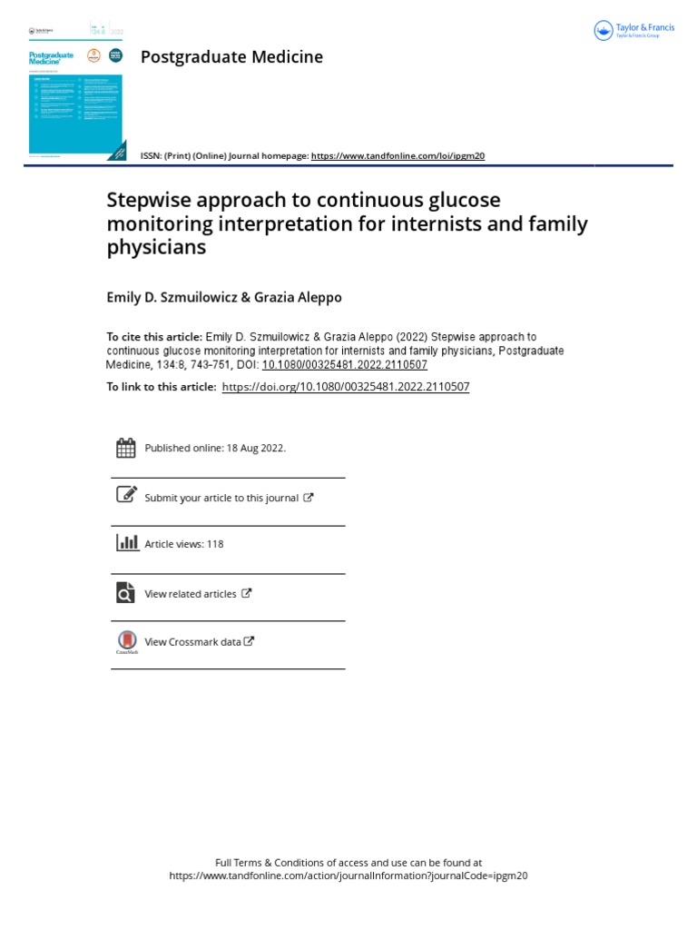 Stepwise Approach To Continuous Glucose Monitoring Interpretation For