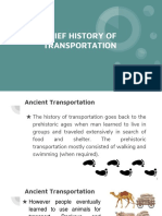 Brief History of Transportation Evolution