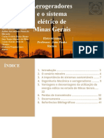Eletrotécnica - Aerogeradores e o Sistema Elétrico de Minas Gerais
