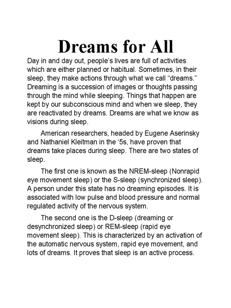 Dreams For All PDF