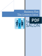 Business Plan (Family Salon) - Solved