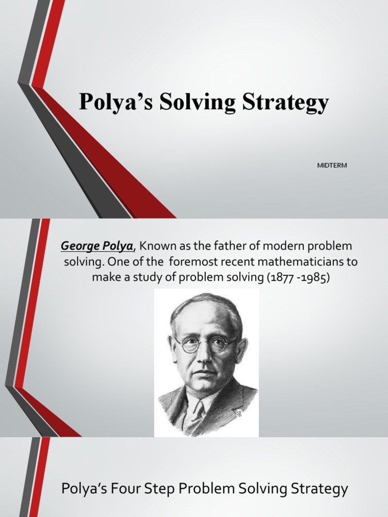 Polyas Problem Solving Strategy | PDF | Mathematics | Equations