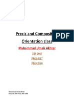 Precis and Composition Orientation ICEP