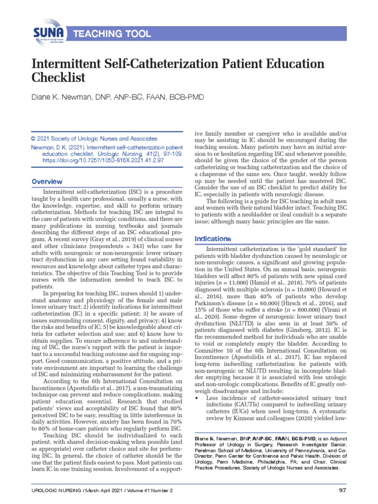 Self Catheterization Tool PDF Urinary Tract Infection Catheter