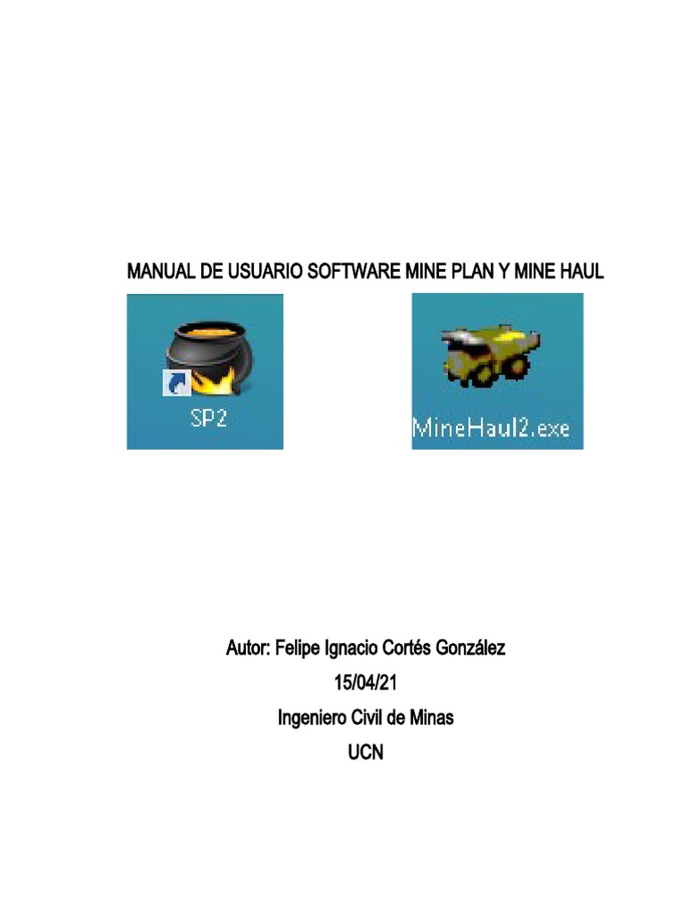 Manual de Usuario: Software Mine Plan | PDF | Software