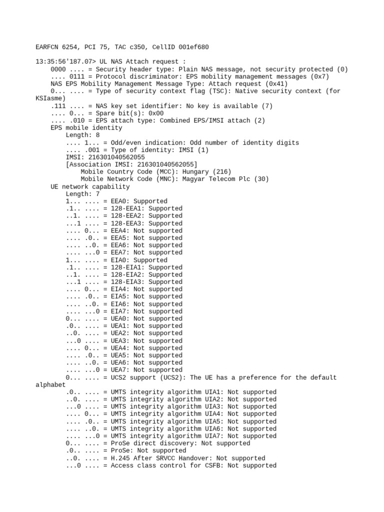 NAS Attach Request and Reject Analysis | PDF | Domain Name System ...