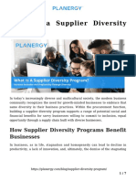 Benefits of Supplier Diversity Programs