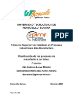 Procesos de Manufactura Por Lotes