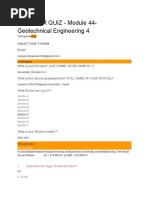 MODULAR QUIZ - 44 - Geotechnical Engineering 4