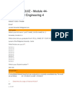 Geotechnical Engineering Module 44 Quiz