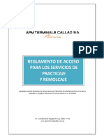 Reglamento de acceso servicios practicaje y remolcaje