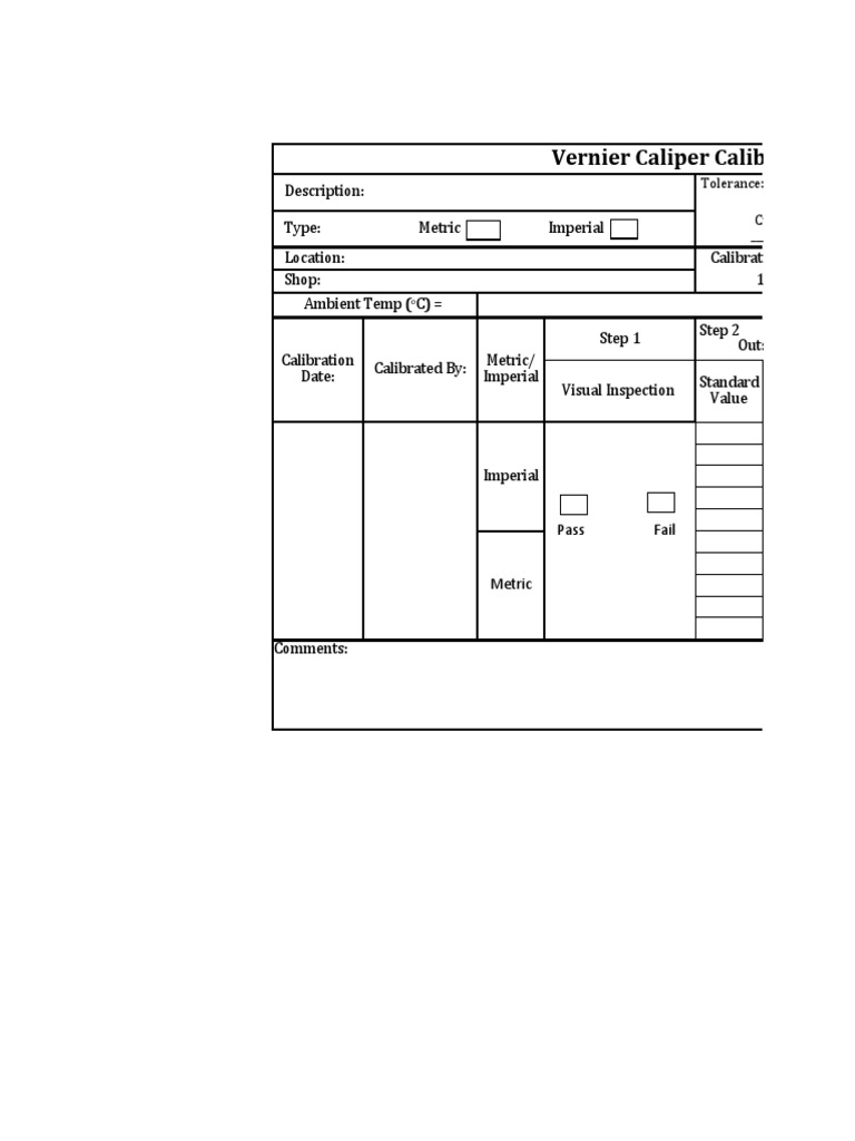 Vernier Caliper Formate | PDF | Metrology | Science