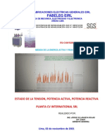 Informe Del Estado de La Energia en La Planta CV International