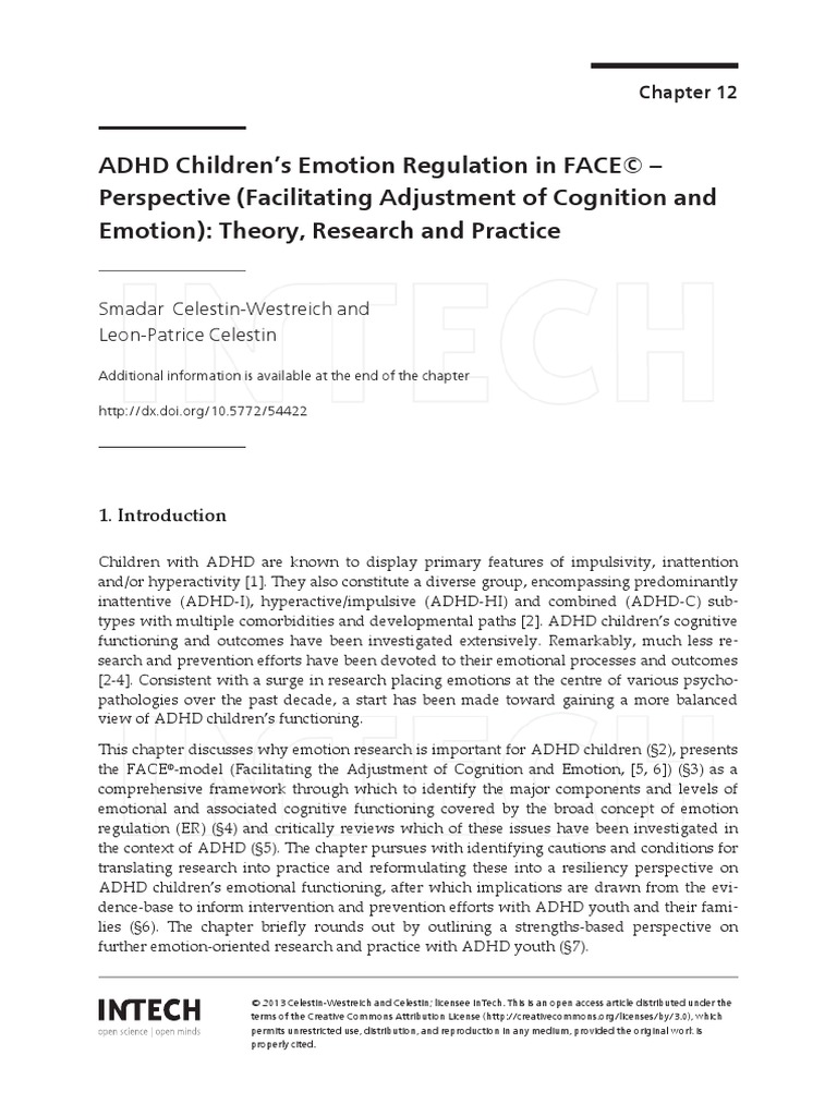 Children Emotion Regulation | PDF | Attention Deficit Hyperactivity ...
