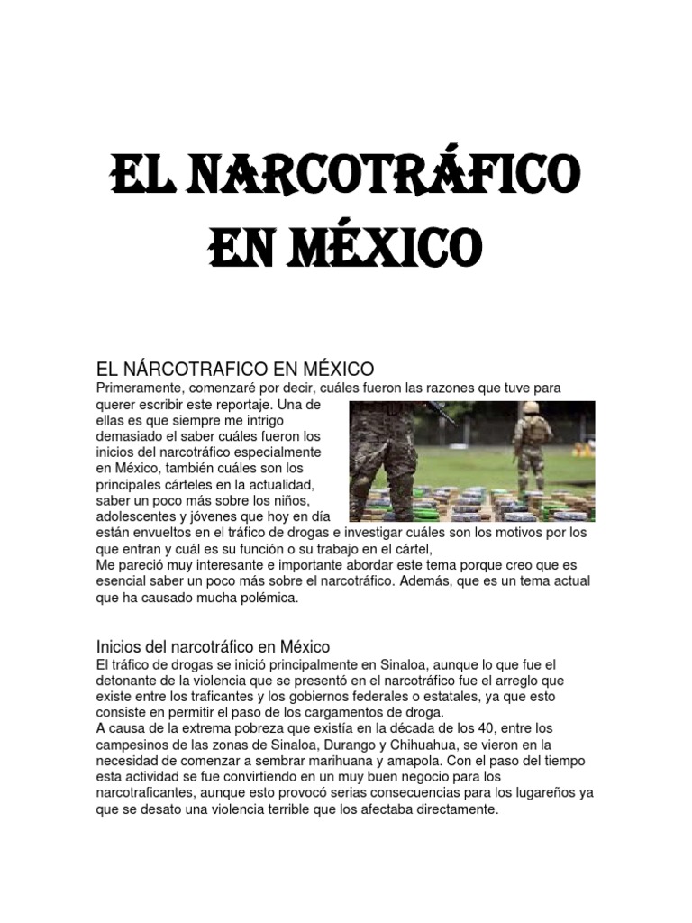 Historia del narcotráfico en México | PDF | Cartel de Sinaloa | Crimen ...