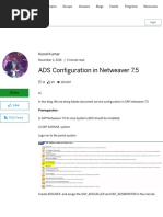 ADS Configuration in Netweaver 7.5 SAP